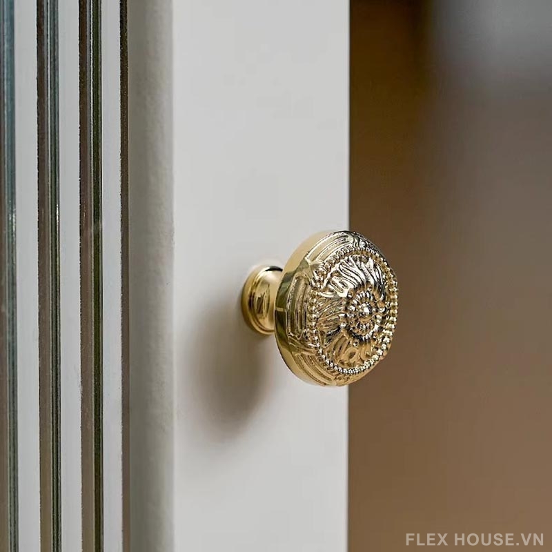 Núm tay nắm tủ đồng hoa văn Sunflower LT7160 8 Núm tay nắm tủ đồng hoa văn Sunflower LT7160 13
