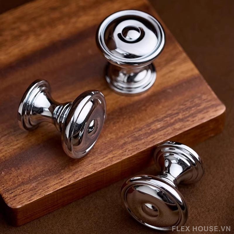 Núm tay nắm tủ đồng màu bạc sang trọng LT9044 1 Núm tay nắm tủ đồng màu bạc sang trọng LT9044 7