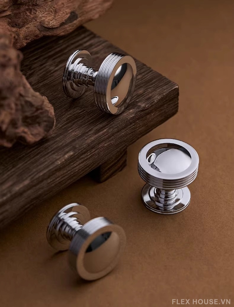 Núm tay nắm tủ đồng sang trọng màu bạc LT8419 7 Núm tay nắm tủ đồng sang trọng màu bạc LT8419 12