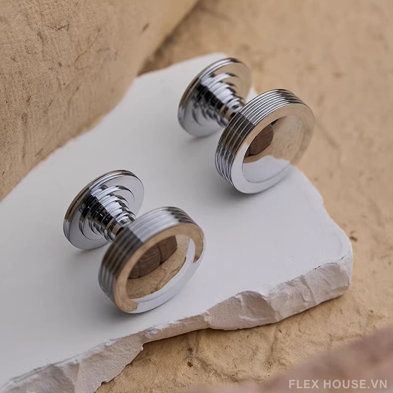 Núm tay nắm tủ đồng sang trọng màu bạc LT8419 5 Núm tay nắm tủ đồng sang trọng màu bạc LT8419 10