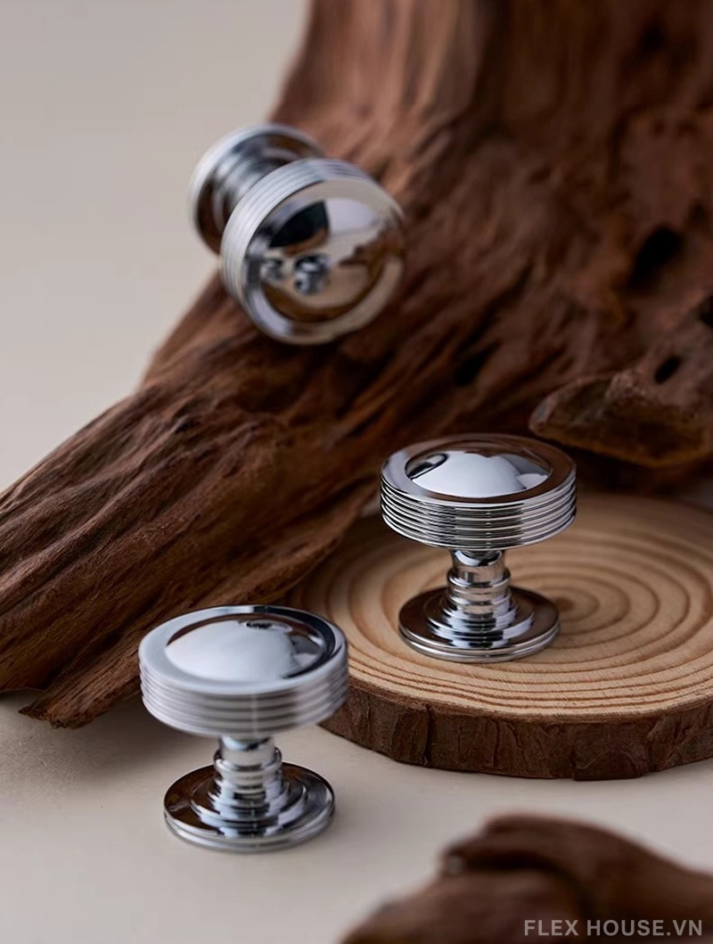 Núm tay nắm tủ đồng sang trọng màu bạc LT8419 8 Núm tay nắm tủ đồng sang trọng màu bạc LT8419 13