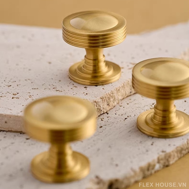 Núm tay nắm tủ đồng tròn phong cách châu Âu LT495 4 Núm tay nắm tủ đồng tròn phong cách châu Âu LT495 9