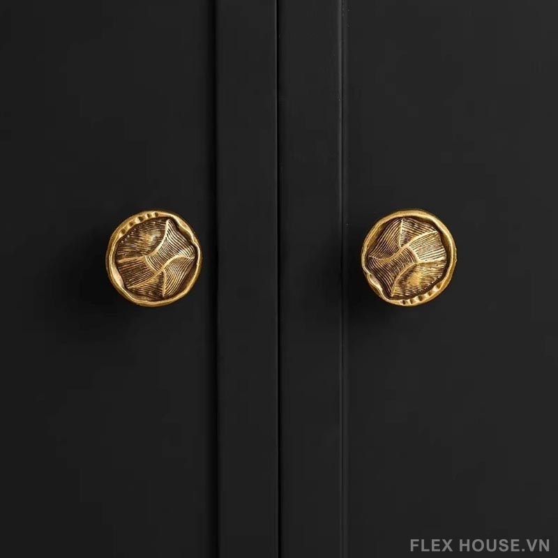 Núm tay nắm tủ đồng vân xoắn Retro LT784 12 Núm tay nắm tủ đồng vân xoắn Retro LT784 16