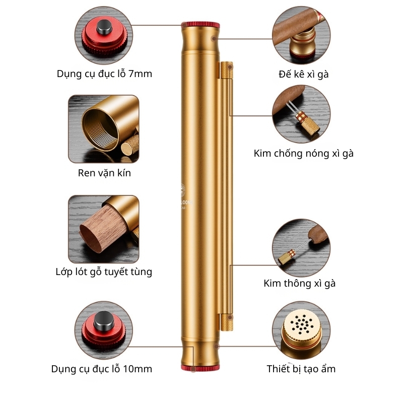 Ống đựng xì gà 1 điếu hợp kim kẽm đa năng CGL0497 9 Ống đựng xì gà 1 điếu hợp kim kẽm đa năng CGL0497 14