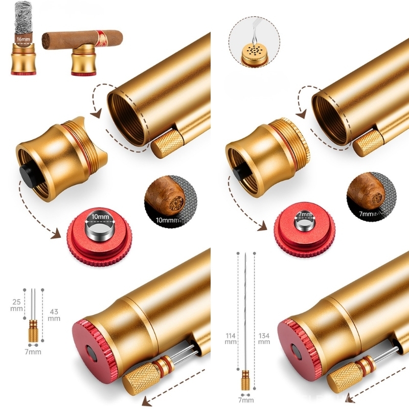 Ống đựng xì gà 1 điếu hợp kim kẽm đa năng CGL0497 11 Ống đựng xì gà 1 điếu hợp kim kẽm đa năng CGL0497 16