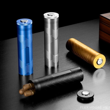 Ống đựng xì gà bằng nhôm tích hợp ẩm kế CGL8599