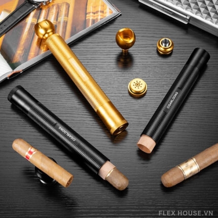 Ống giữ ẩm xì gà kèm đục và gác điếu CGL4284