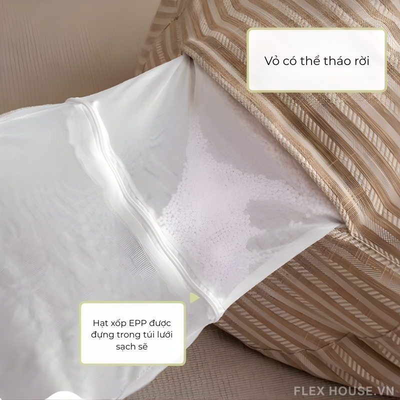 Sofa lười phòng khách hạt xốp phong cách Bắc Âu GJ2002 6 Sofa lười phòng khách hạt xốp phong cách Bắc Âu GJ2002 14