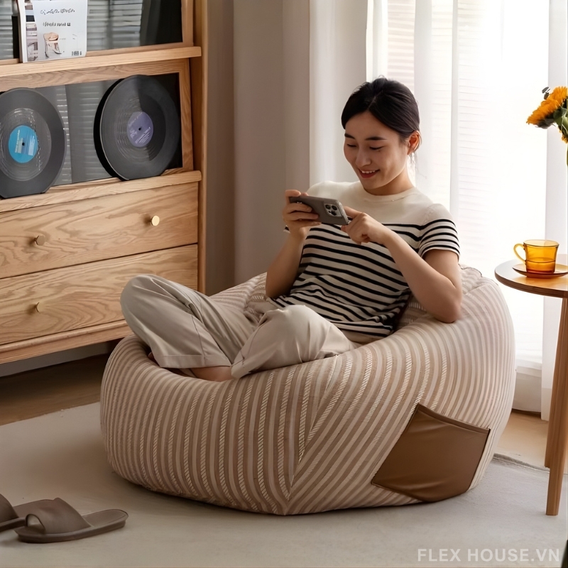 Sofa lười phòng khách hạt xốp phong cách Bắc Âu GJ2002 9 Sofa lười phòng khách hạt xốp phong cách Bắc Âu GJ2002 16