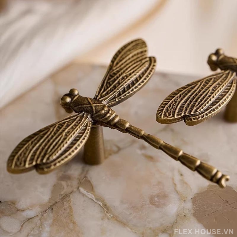 Tay nắm tủ chuồn chuồn đồng phong cách Vintage LT1733 1 Tay nắm tủ chuồn chuồn đồng phong cách Vintage LT1733 5