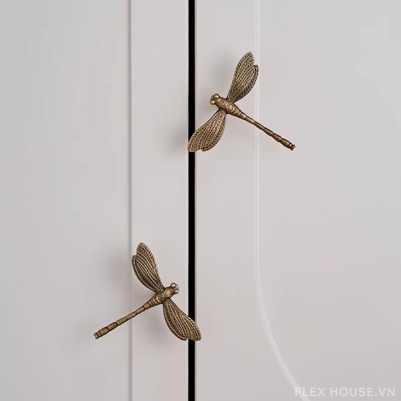 Tay nắm tủ chuồn chuồn đồng phong cách Vintage LT1733 14 Tay nắm tủ chuồn chuồn đồng phong cách Vintage LT1733 18