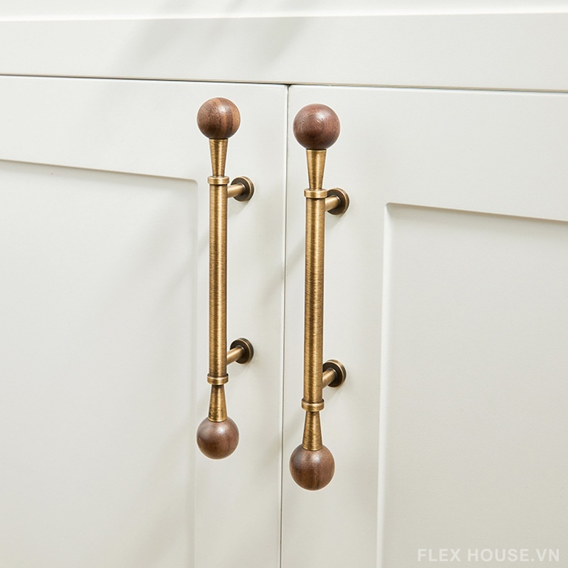 Tay nắm tủ đồng Retro phối gỗ kiểu Pháp PALO1982 4 Tay nắm tủ đồng Retro phối gỗ kiểu Pháp PALO1982 8