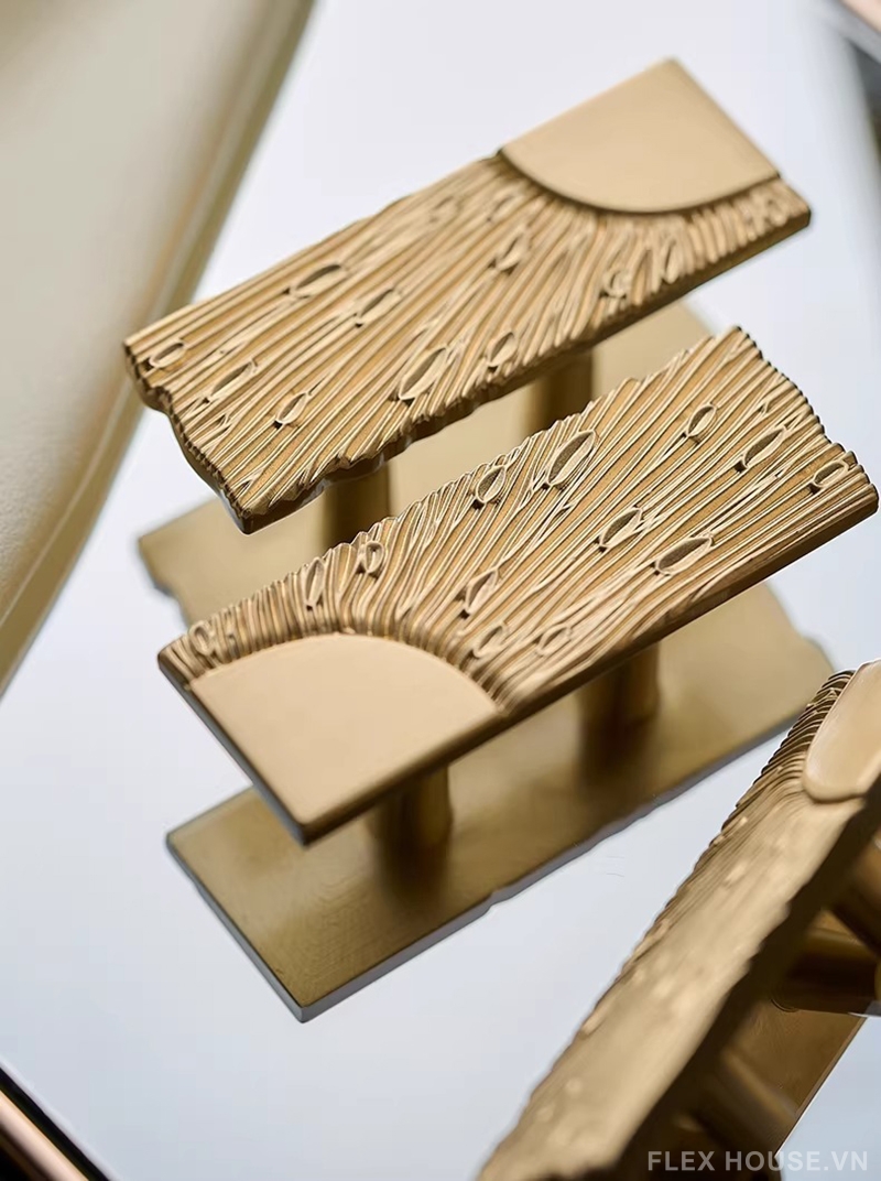 Tay nắm tủ đồng decor tia sáng hoàng kim LT2729 4 Tay nắm tủ đồng decor tia sáng hoàng kim LT2729 9