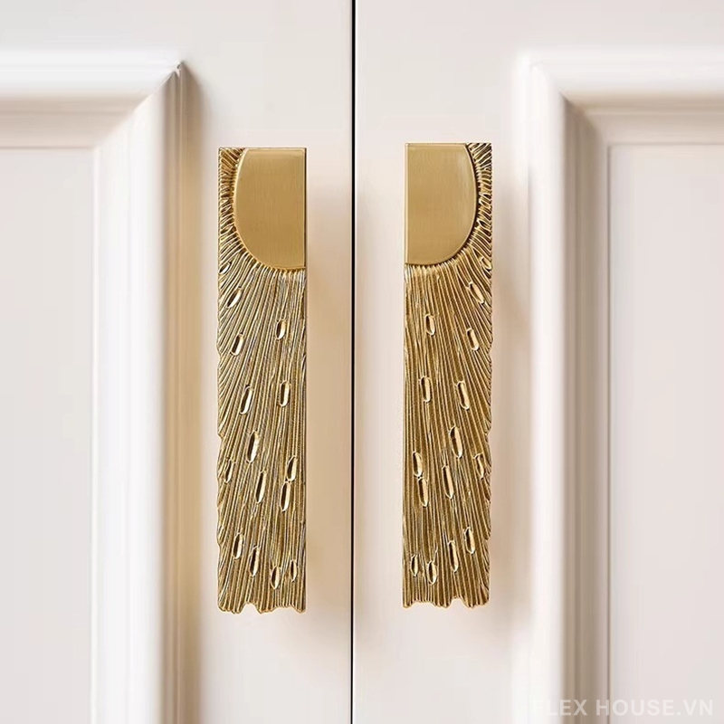 Tay nắm tủ đồng decor tia sáng hoàng kim LT2729 14 Tay nắm tủ đồng decor tia sáng hoàng kim LT2729 19