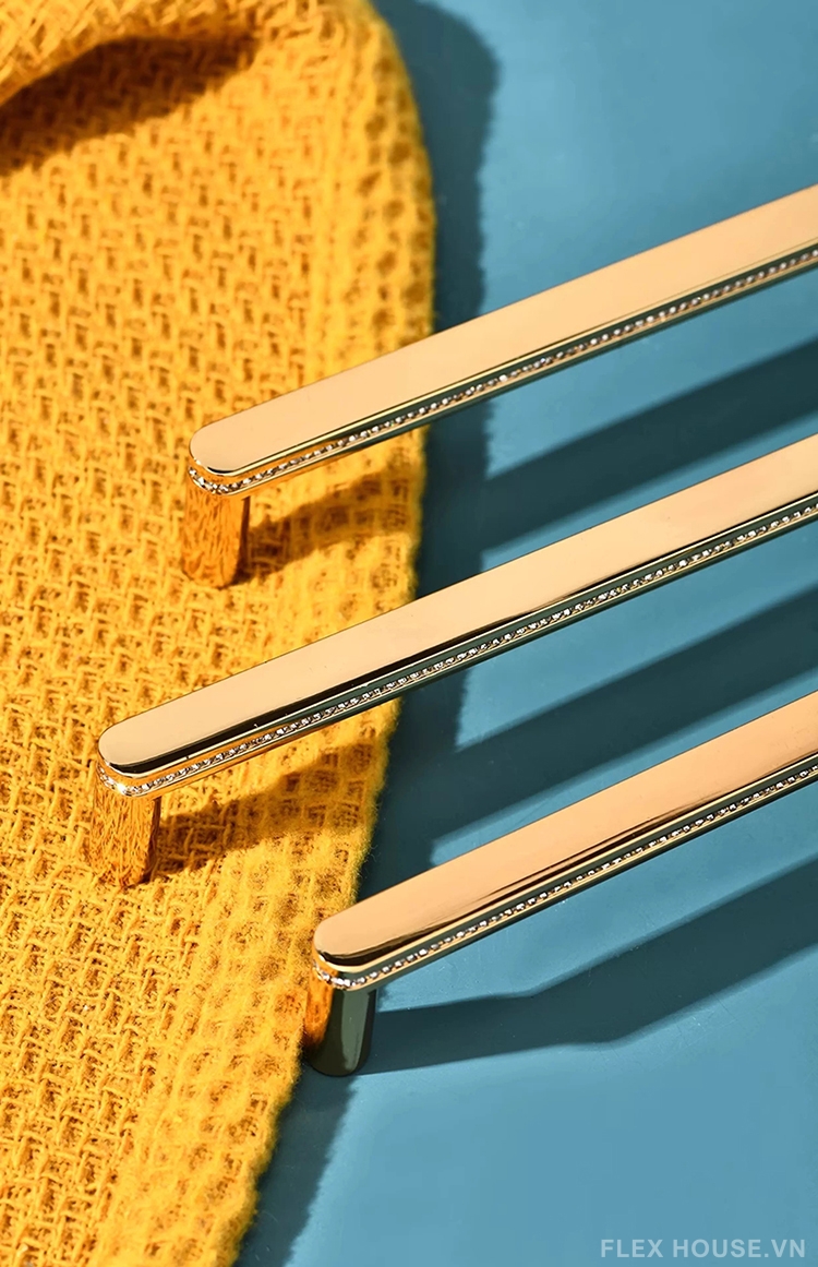 Tay nắm tủ hợp kim hiện đại đính đá cao cấp JM500Y 1 Tay nắm tủ hợp kim hiện đại đính đá cao cấp JM500Y 6