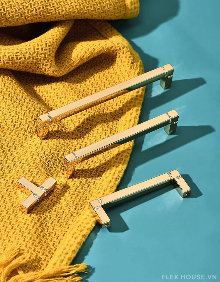 Tay nắm tủ hợp kim khảm đá hiện đại JM7657 4 Tay nắm tủ hợp kim khảm đá hiện đại JM7657 8