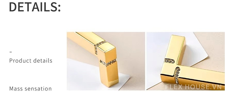 Tay nắm tủ hợp kim khảm đá hiện đại JM7657 2 Tay nắm tủ hợp kim khảm đá hiện đại JM7657 6