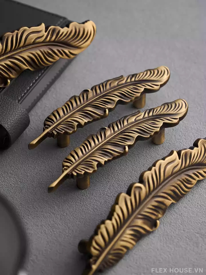 Tay nắm tủ lông vũ Vintage bằng đồng LT8805 8 Tay nắm tủ lông vũ Vintage bằng đồng LT8805 13