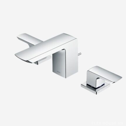 Vòi chậu rửa mặt nóng lạnh tay vặn 3 lỗ TOTO TLG02201BB