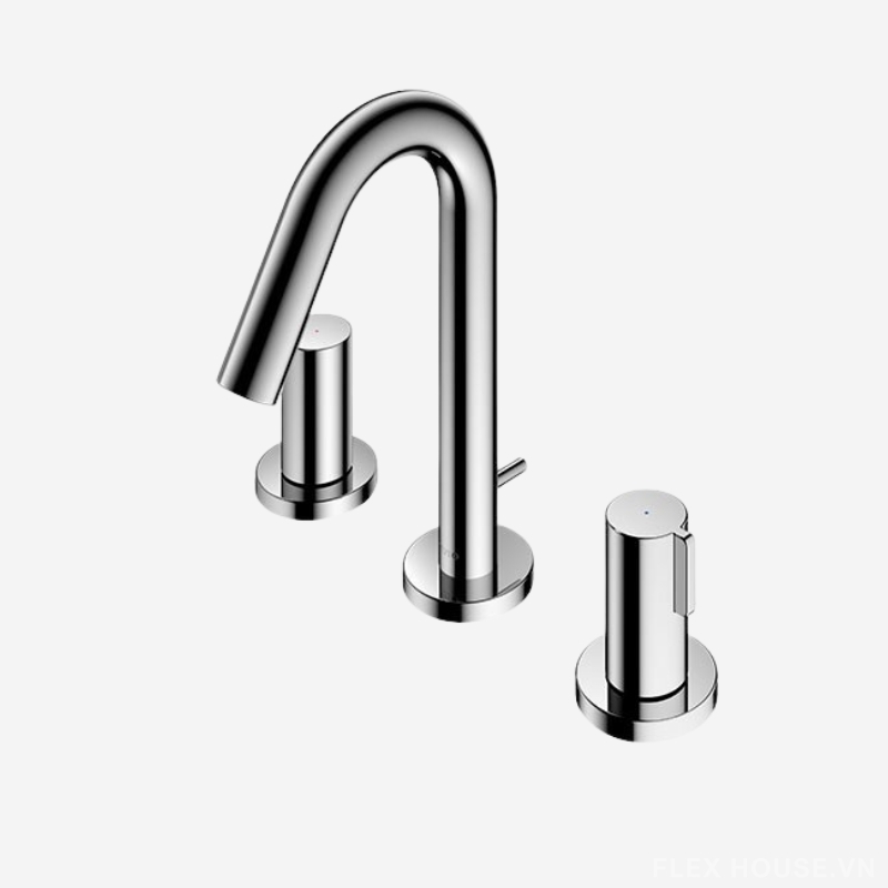 Vòi lavabo nóng lạnh 3 lỗ thân tròn hình chữ U TOTO TLG11201B (2) Vòi lavabo nóng lạnh 3 lỗ thân tròn hình chữ U TOTO TLG11201B