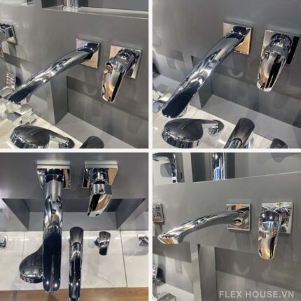 Vòi rửa mặt gật gù 2 lỗ gắn tường nóng lạnh TOTO TLG09308BB