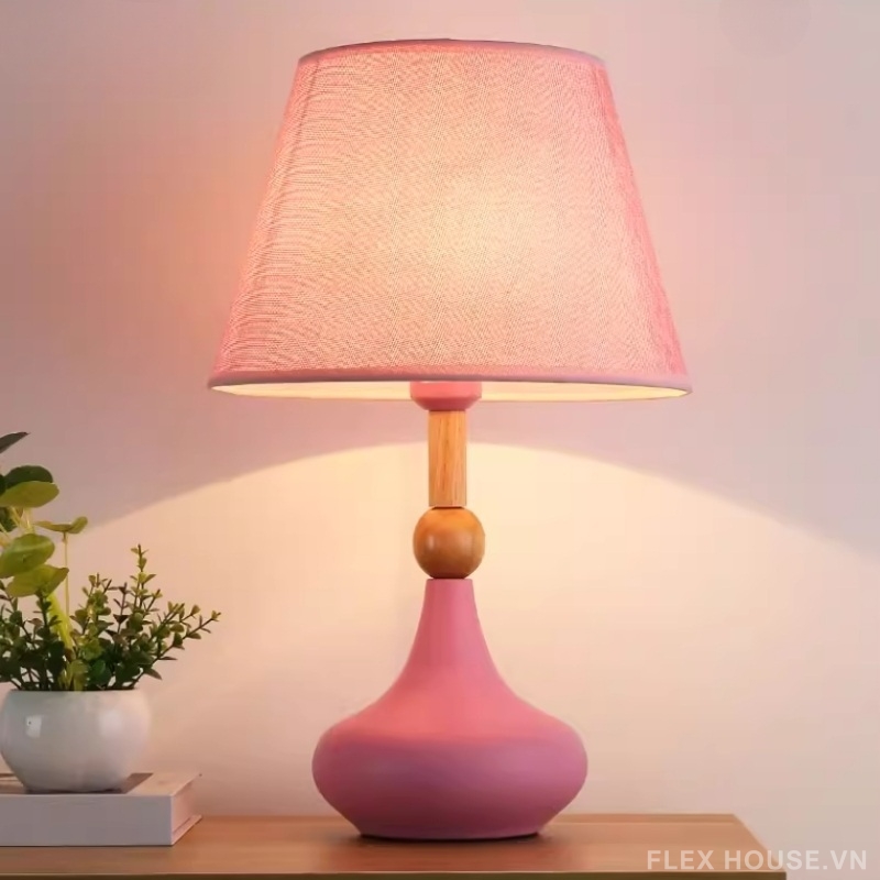 Đèn bàn bằng gỗ và sắt nghệ thuật chao vải Nordic SRL8541 10 Đèn bàn bằng gỗ và sắt nghệ thuật chao vải Nordic SRL8541