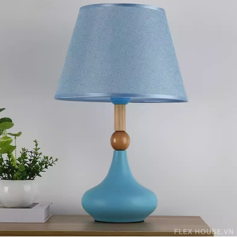 Đèn bàn bằng gỗ và sắt nghệ thuật chao vải Nordic SRL8541 11 Đèn bàn bằng gỗ và sắt nghệ thuật chao vải Nordic SRL8541