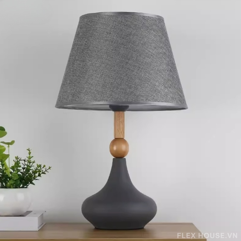 Đèn bàn bằng gỗ và sắt nghệ thuật chao vải Nordic SRL8541 7 Đèn bàn bằng gỗ và sắt nghệ thuật chao vải Nordic SRL8541