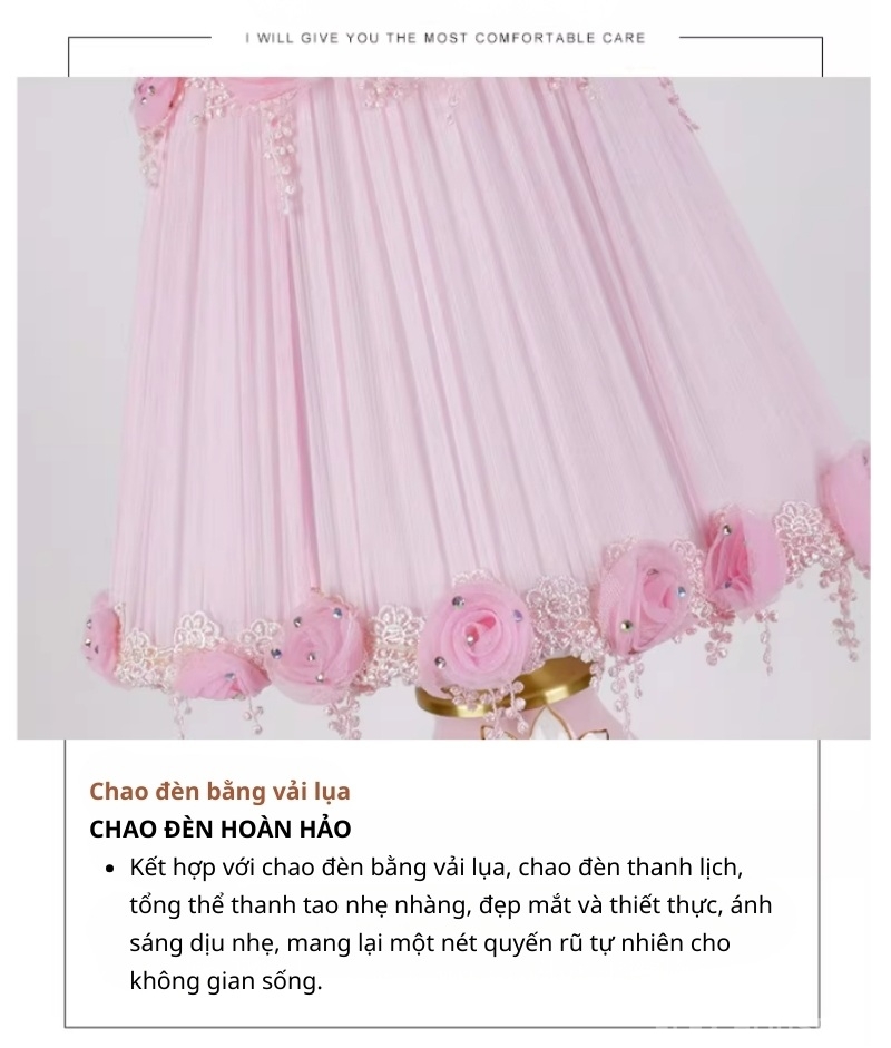 Đèn bàn gốm sứ chao vải lụa Shabby Chic SRL3875 4 Đèn bàn gốm sứ chao vải lụa Shabby Chic SRL3875