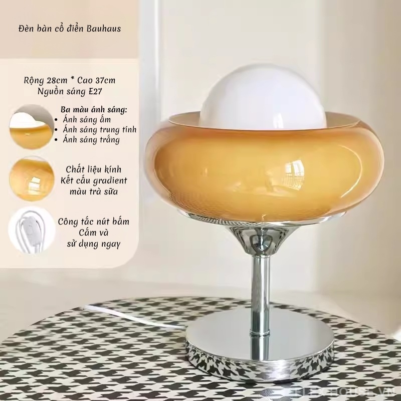 Đèn bàn màu trà phong cách Bauhaus cổ điển AT109 6 Đèn bàn màu trà phong cách Bauhaus cổ điển AT109
