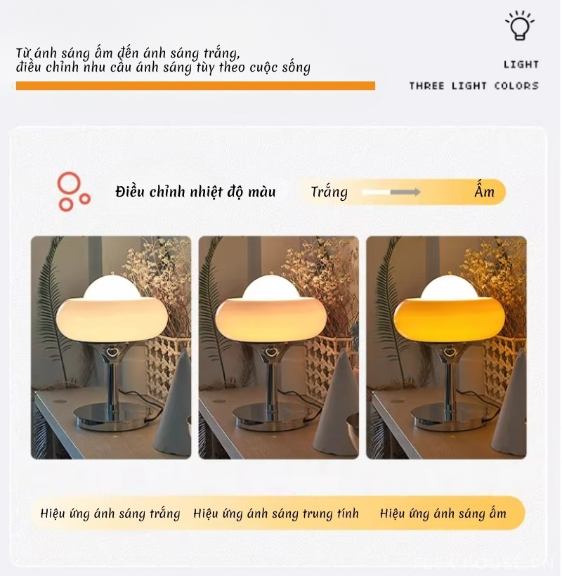 Đèn bàn màu trà phong cách Bauhaus cổ điển AT109 4 Đèn bàn màu trà phong cách Bauhaus cổ điển AT109