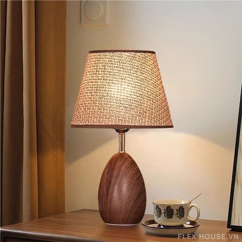 Đèn bàn thân phủ vân gỗ phong cách Wabisabi JT0471 4 Đèn bàn thân phủ vân gỗ phong cách Wabisabi JT0471