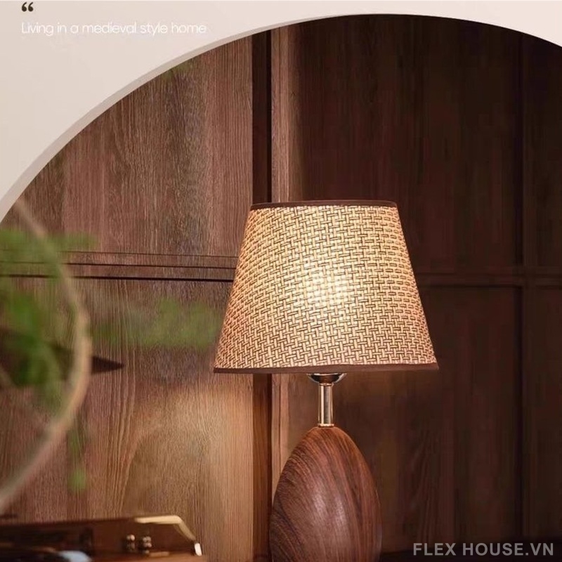 Đèn bàn thân phủ vân gỗ phong cách Wabisabi JT0471 1 Đèn bàn thân phủ vân gỗ phong cách Wabisabi JT0471
