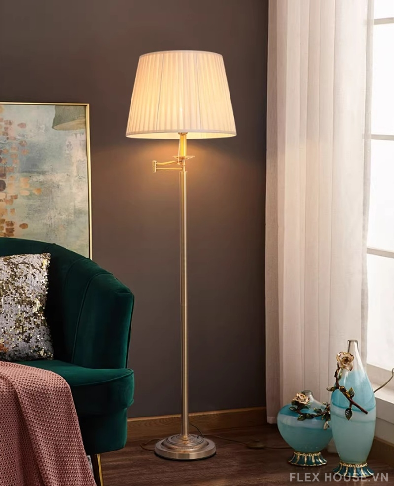 Đèn cây thân sắt sơn nướng chao vải style Nordic YS9990 11 Đèn cây thân sắt sơn nướng chao vải style Nordic YS9990