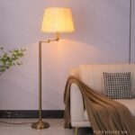 Đèn cây thân sắt sơn nướng chao vải style Nordic YS9990