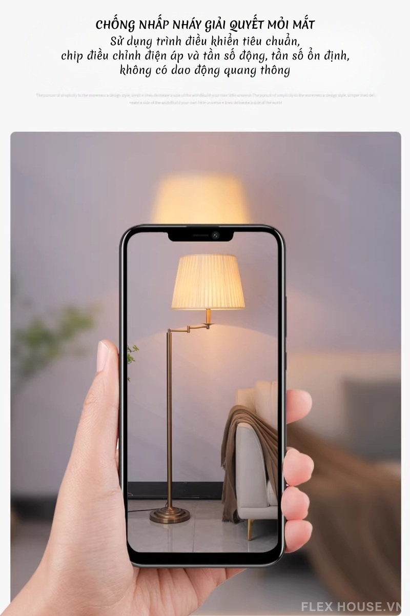 Đèn cây thân sắt sơn nướng chao vải style Nordic YS9990 7 Đèn cây thân sắt sơn nướng chao vải style Nordic YS9990