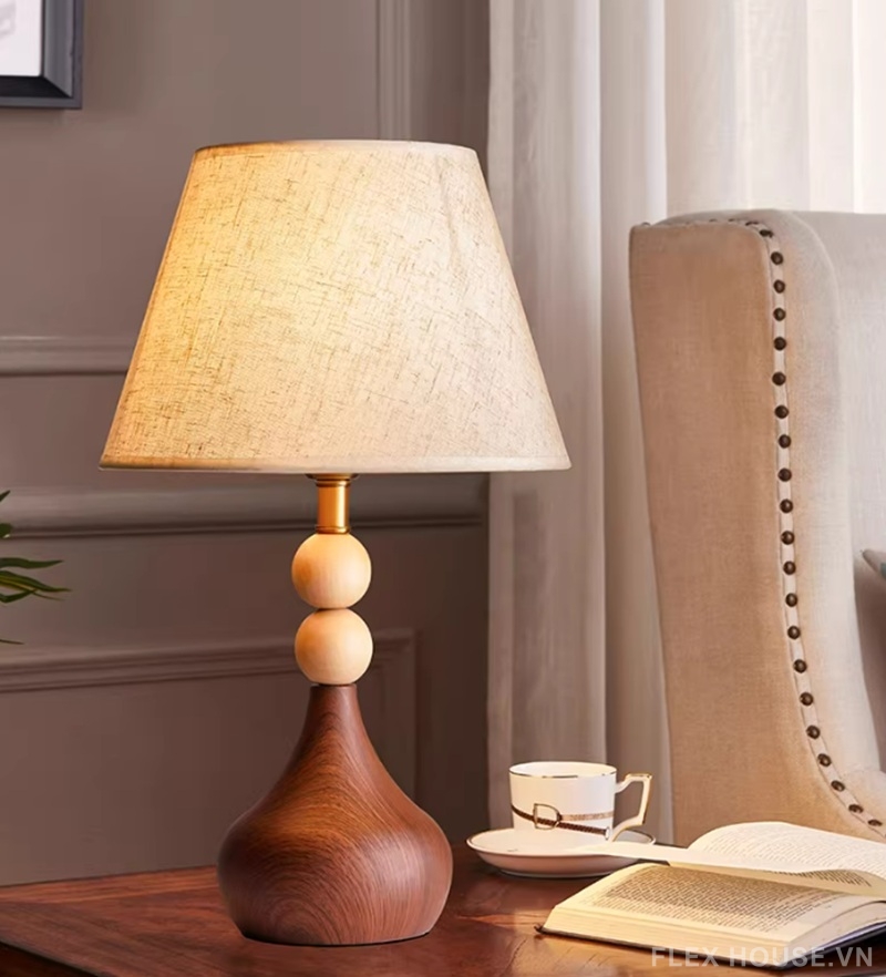 Đèn để bàn trang trí khách sạn vân gỗ cổ điển SRL5800 7 Đèn để bàn trang trí khách sạn vân gỗ cổ điển SRL5800
