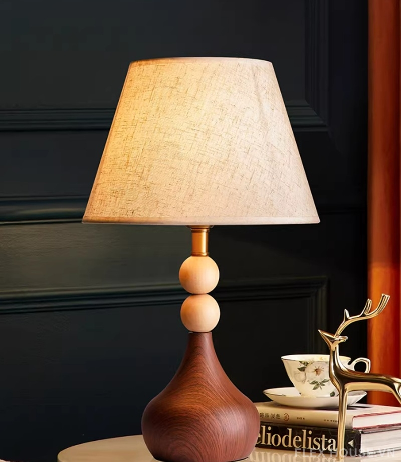 Đèn để bàn trang trí khách sạn vân gỗ cổ điển SRL5800 8 Đèn để bàn trang trí khách sạn vân gỗ cổ điển SRL5800