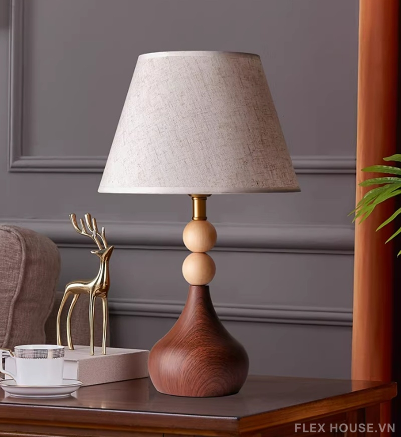 Đèn để bàn trang trí khách sạn vân gỗ cổ điển SRL5800 1 Đèn để bàn trang trí khách sạn vân gỗ cổ điển SRL5800