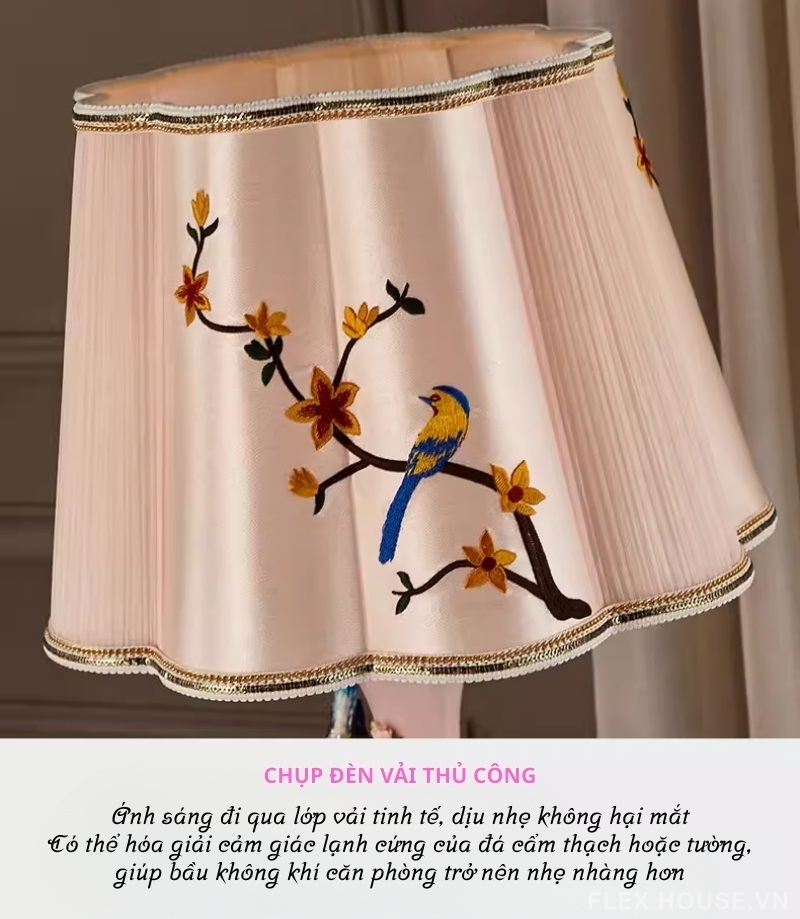 Đèn gốm vẽ men màu và chân đế đồng cổ điển SRL6359 6 Đèn gốm vẽ men màu và chân đế đồng cổ điển SRL6359