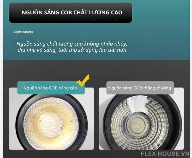Bộ đèn LED COB trắng đen thanh ray nhôm trượt 1m SM9190 5 Bộ đèn LED COB trắng đen thanh ray nhôm trượt 1m SM9190