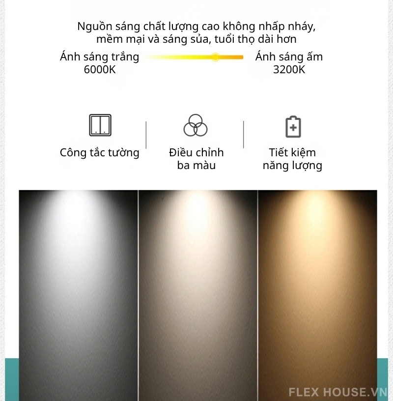 Đèn LED COB ray trượt bằng nhôm sơn mài SM9188 6 Đèn LED COB ray trượt bằng nhôm sơn mài SM9188