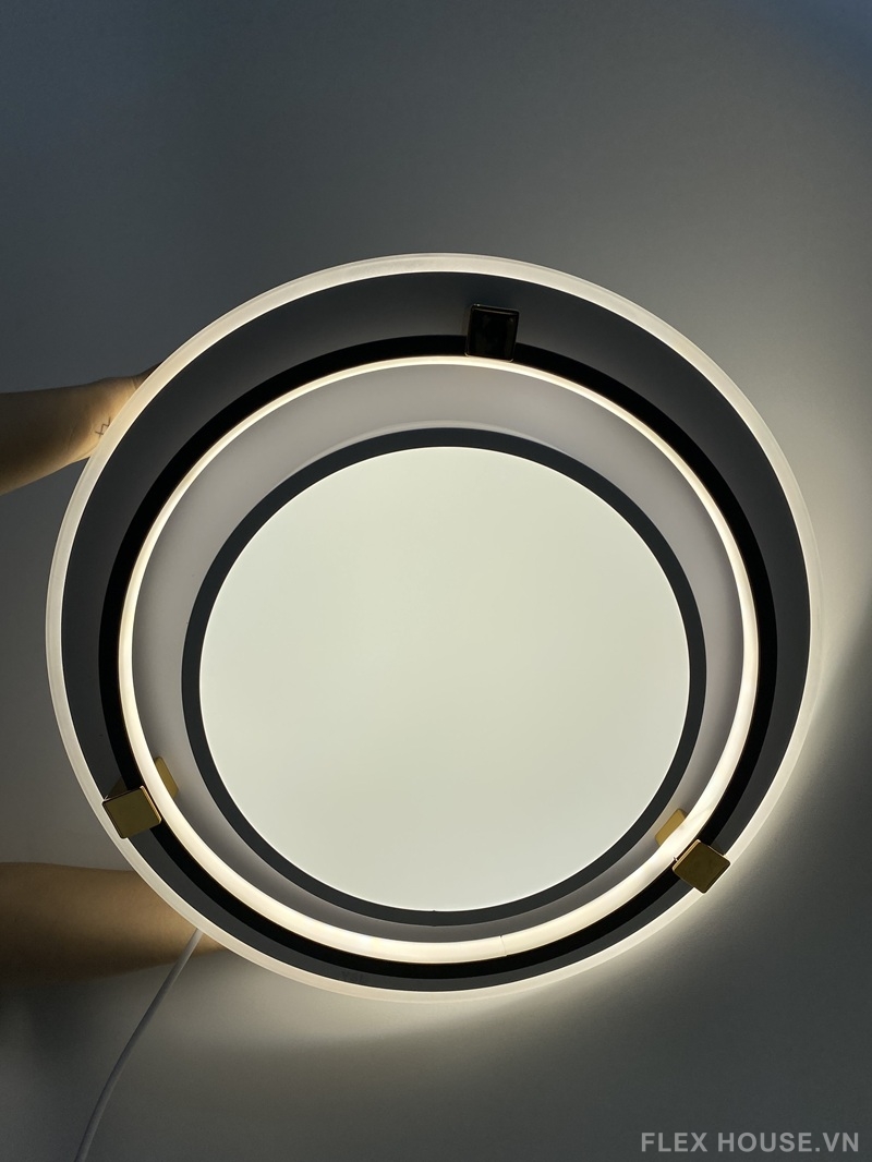 Đèn ốp trần tròn bằng mica ánh sáng 3 màu OT181T 5 Đèn ốp trần tròn bằng mica ánh sáng 3 màu OT181T