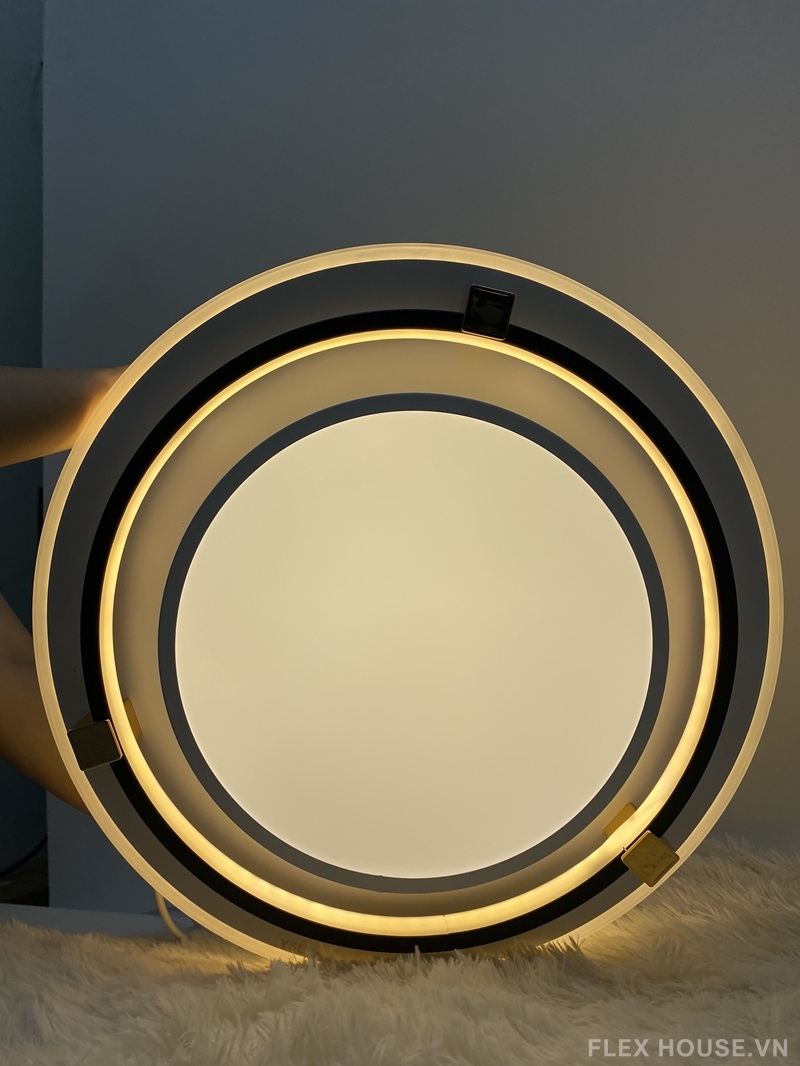 Đèn ốp trần tròn bằng mica ánh sáng 3 màu OT181T 6 Đèn ốp trần tròn bằng mica ánh sáng 3 màu OT181T