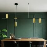 Đèn thả trần hậu hiện đại thân xi vàng đồng TTK110N4