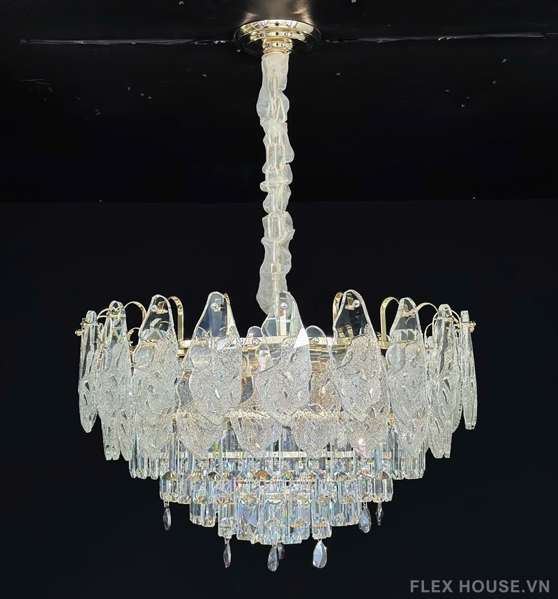 Đèn thả trần pha lê vũ khúc thiên nga TPL8883 3 Đèn thả trần pha lê vũ khúc thiên nga TPL8883