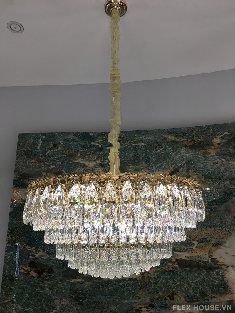 Đèn thả trần thác sao pha lê K9 cao cấp TPL8897 13 Đèn thả trần thác sao pha lê K9 cao cấp TPL8897