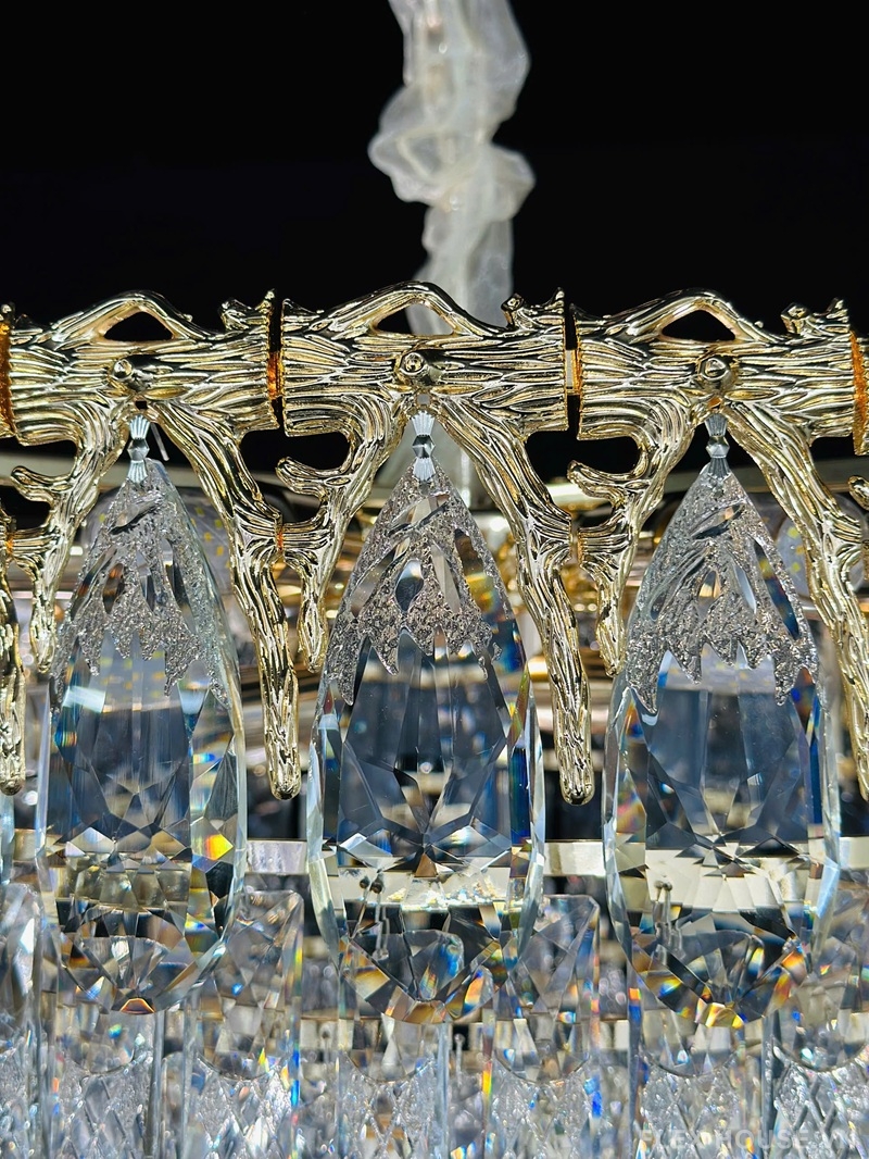 Đèn thả trần thác sao pha lê K9 cao cấp TPL8897 3 Đèn thả trần thác sao pha lê K9 cao cấp TPL8897