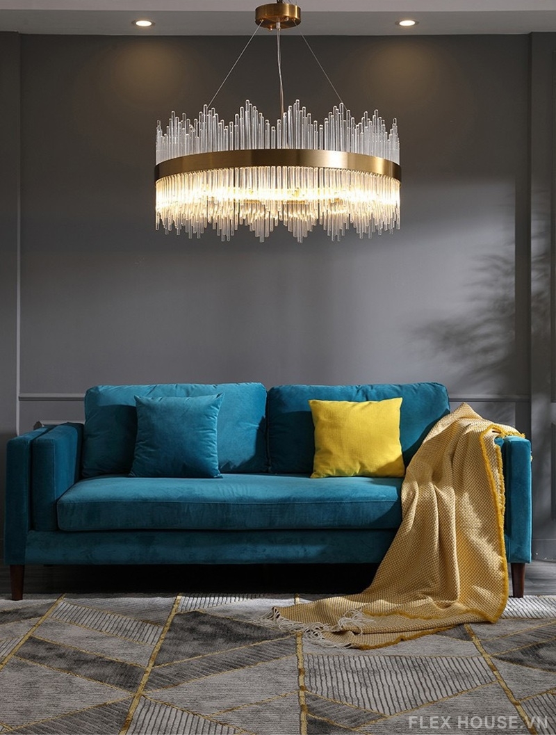 Đèn thả trần vầng hào quang pha lê sang trọng TPL01 1 Đèn thả trần vầng hào quang pha lê sang trọng TPL01