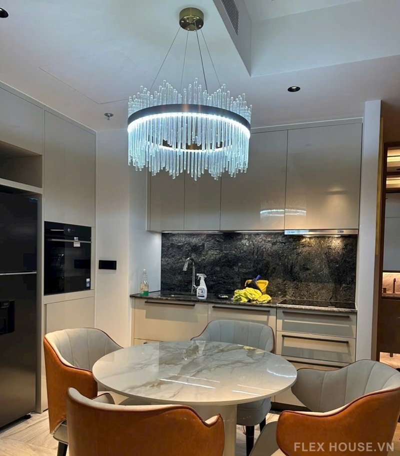 Đèn thả trần vầng hào quang pha lê sang trọng TPL01 4 Đèn thả trần vầng hào quang pha lê sang trọng TPL01